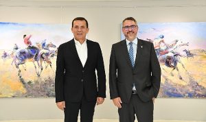 Başkan Özyiğit, Alman mevkidaşı Marc Weigel’ı ağırladı