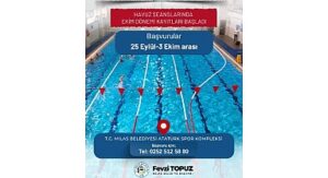 Kapalı Yüzme Havuzunda Kış Döneminin Ekim Ayı Kayıtları Başlıyor