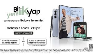 Samsung, Galaxy Z Flip5 ve Galaxy Z Fold5 için 6500 TL’ye varan takas veya 6000 TL’ye varan hediye çeki fırsatı sunuyor
