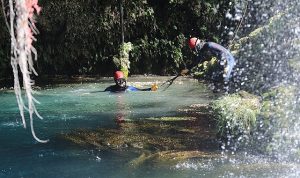 Düden Şelalesi’nde temizlik çalışması