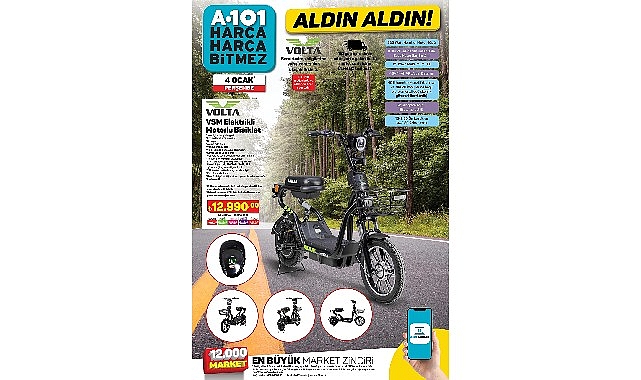 A101’den 2024’ün İlk Haftası Kaçırılmayacak Elektrikli Bisiklet Fırsatı