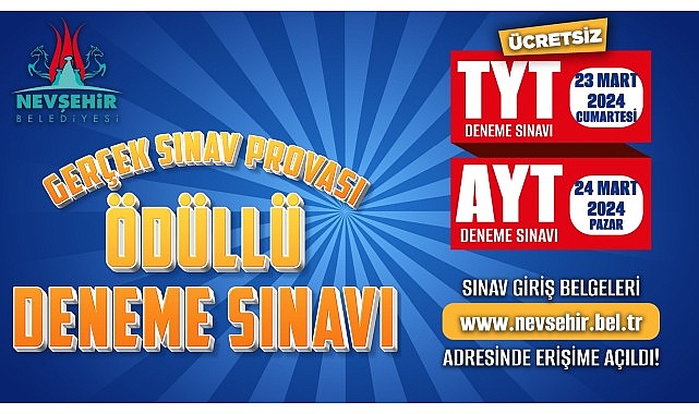 Gerçek Sınav Provası İçin Sınav Giriş Belgeleri Erişime Açıldı