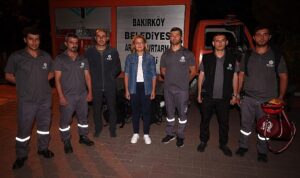 Bakırköy Belediyesi Arama Kurtarma Timi Yangın Bölgesinde