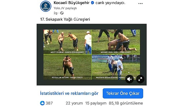 Sekapark Yağlı Güreşleri dijitalde milyonlara ulaştı