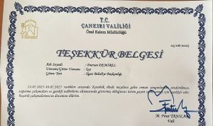 Yeşil Vatanın Bekçilerine Teşekkür Belgeleri Takdim Edildi